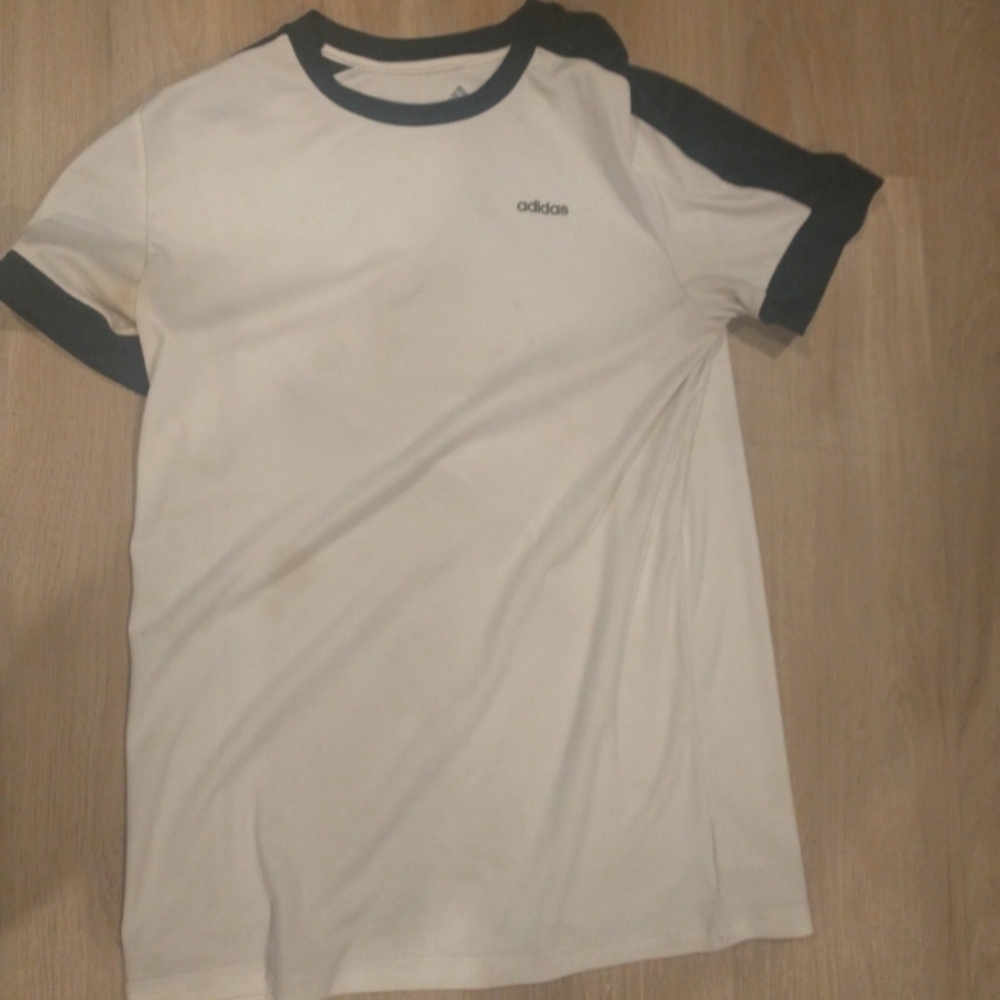 Adidas white black athletic shirt